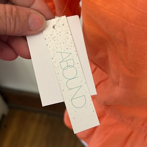 Abound orange puffy sleeve ruffle blouse Size S NWT - Picture 5 of 8